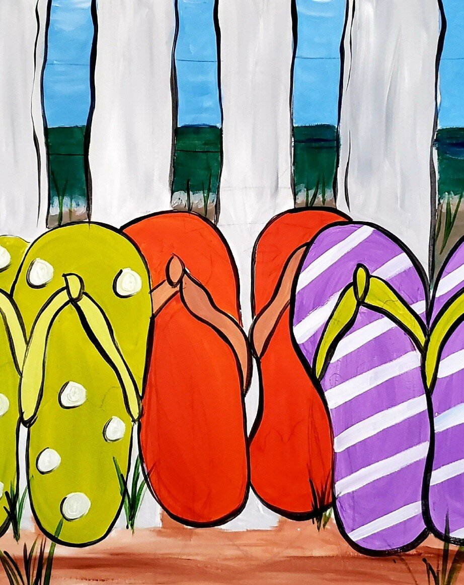 "Sand and Flip Flops" ArtKidsy Paint Kit