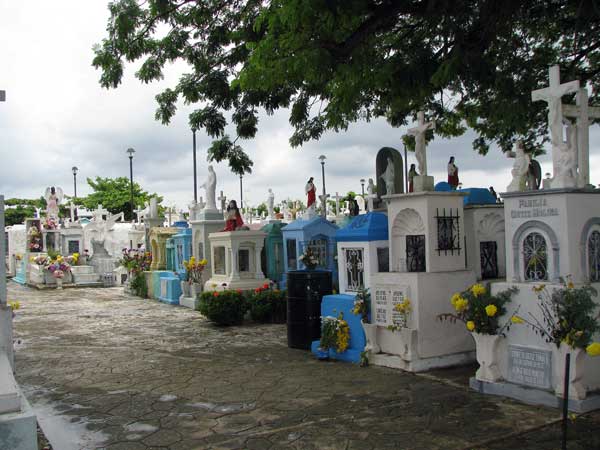 Cemetery near Celestún