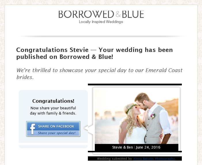 Our Wedding Got Published!