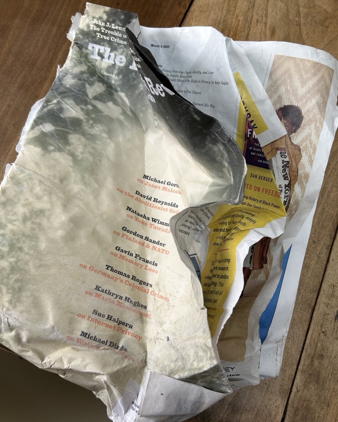 The storms ate my nyrb.