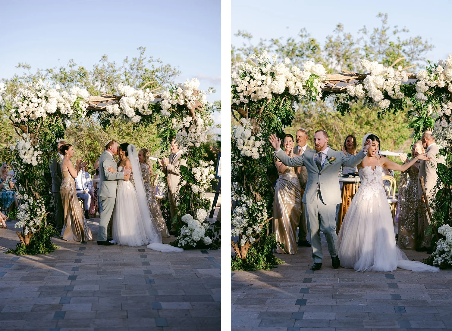 45 bride and groom first kiss mayakoba riviera maya banyan tree cancun mexico smiling celebrating.JPG