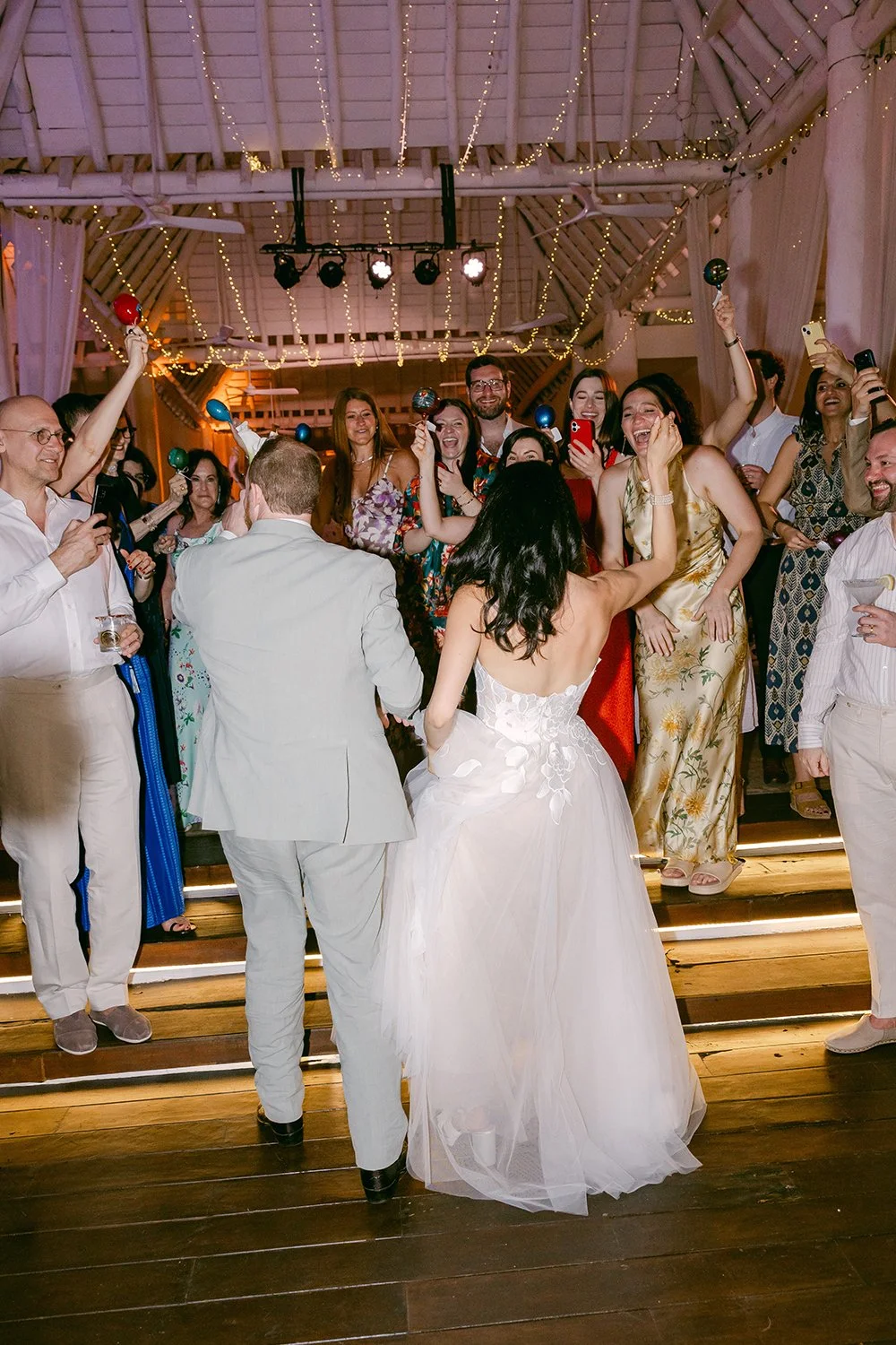 77 bride and groom amazing photo of grand entrance going to the weddnig reception site mayakoba riviera maya banyan tree cancun mexico.JPG
