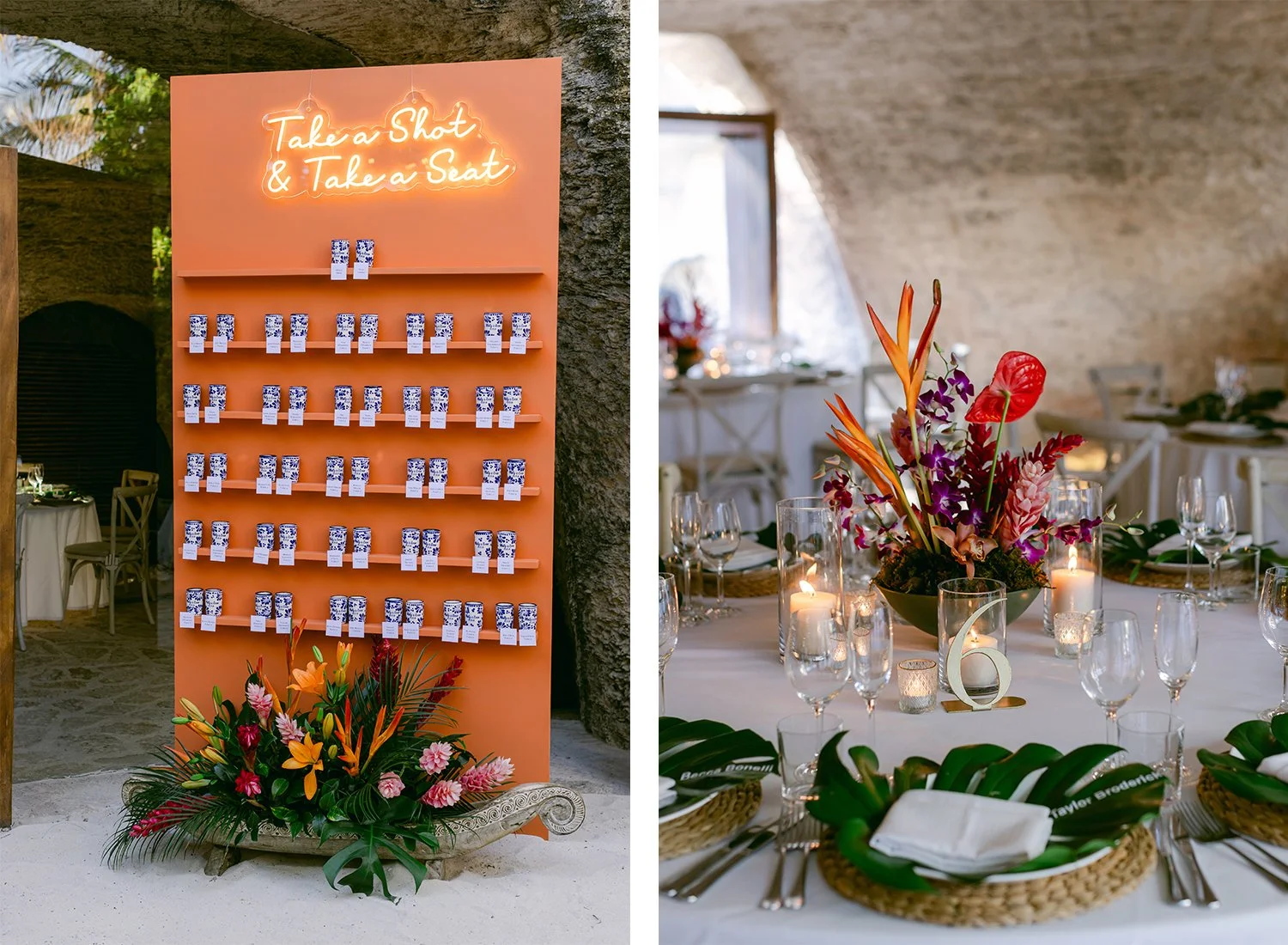 33 beautiful wedding reception decor with floral designs and sitting chart.JPG