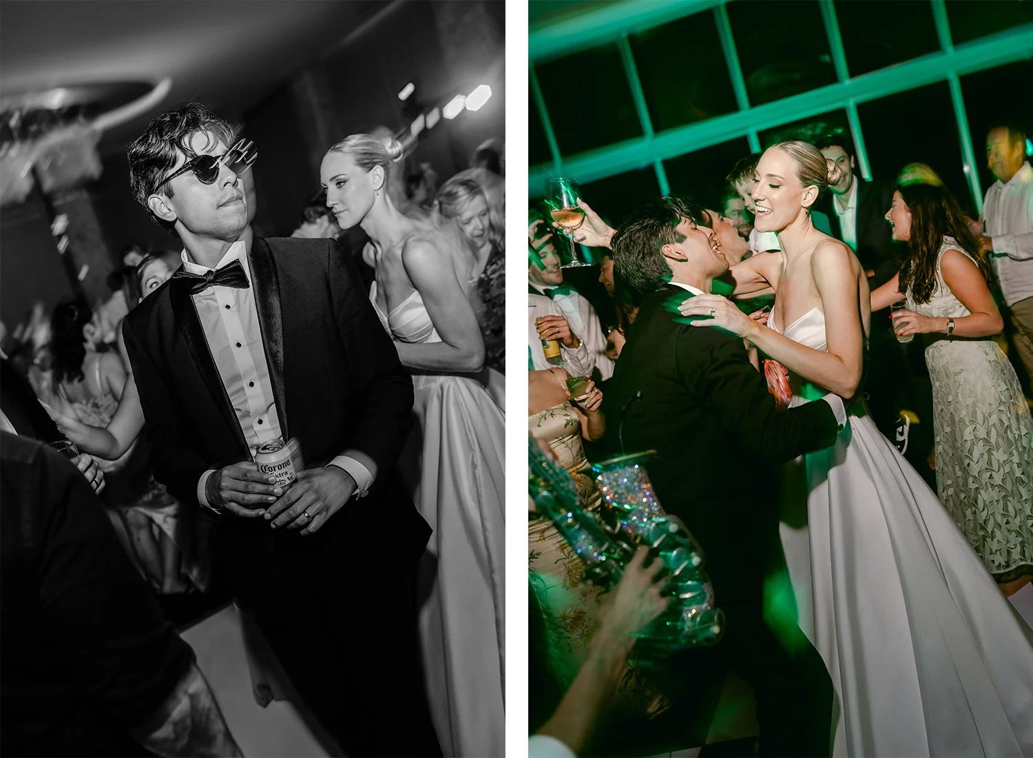67 bride and groom dancing and kissing in the party hour wedding.JPG