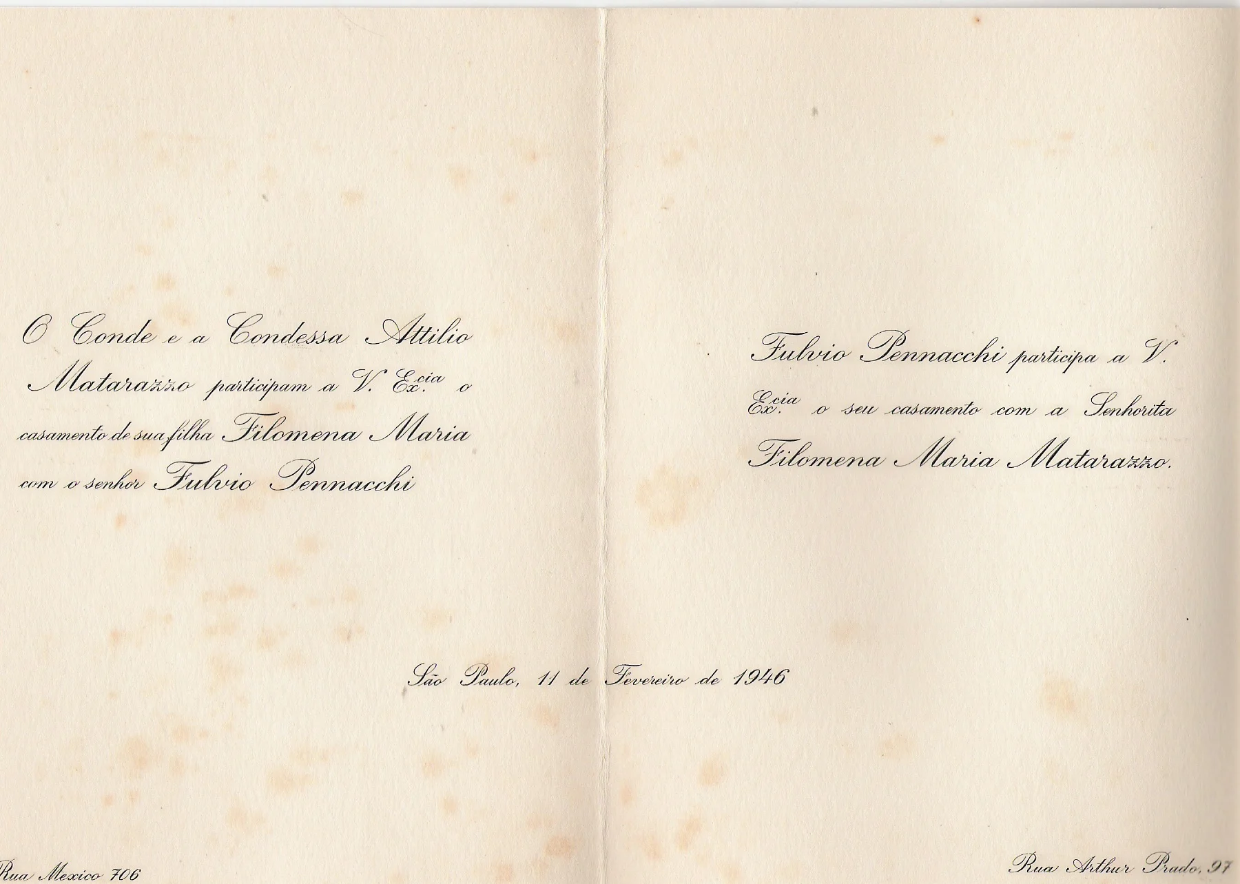 convite casamento fulvio e filomena