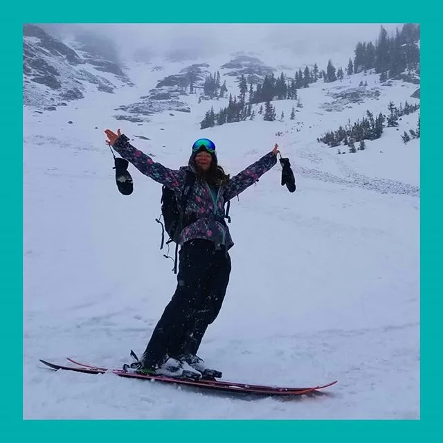We went on a pretty wild adventure this weekend. I have never gone skiing in June and I have really not done much backcountry skiing, but we got out there &amp; proved our strength. ⛷
I did cry about halfway up because I was experiencing some low sel