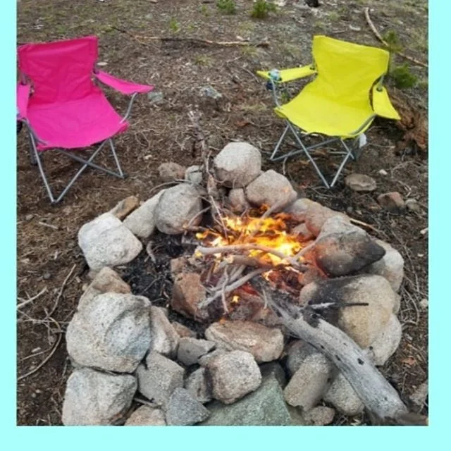 My husband Sam and I had so much fun camping last weekend we decided we want to do it every weekend!

But after waking up in the snow we decided we should check the weather &amp; make decisions based on that. 
But I'm so proud of us for getting out o