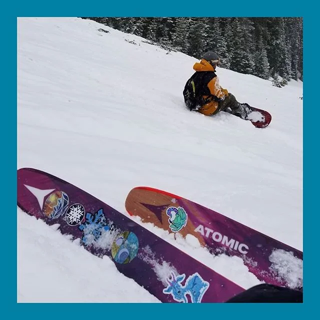 We went on a pretty wild adventure this weekend. I have never gone skiing in June and I have really not done much backcountry skiing, but we got out there &amp; proved our strength. ⛷
I did cry about halfway up because I was experiencing some low sel