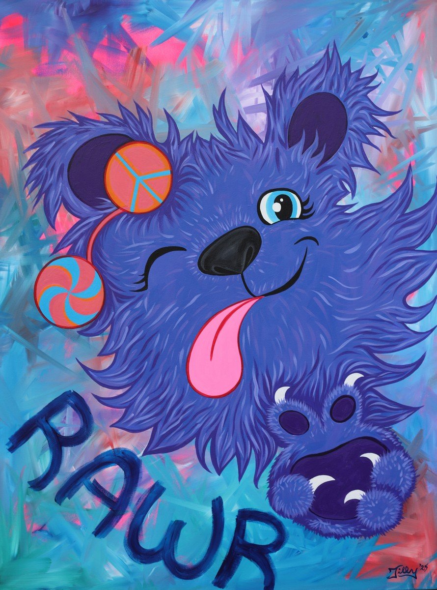 Hippy Teddy | Original Painting