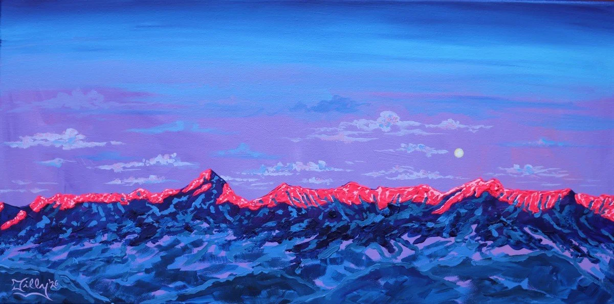 The Bridger Mountain Range, Bozeman Montana | Original Painting