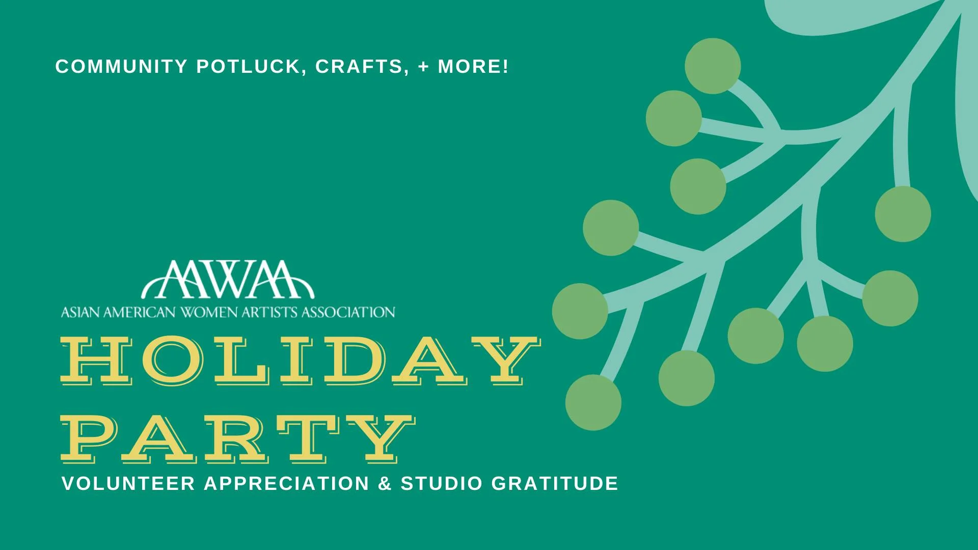 Holiday Party: Volunteer Appreciation &amp; Studio Gratitude