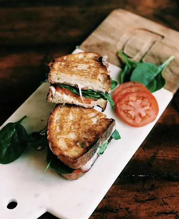 Tomato Bacon Spinach Grilled Cheese