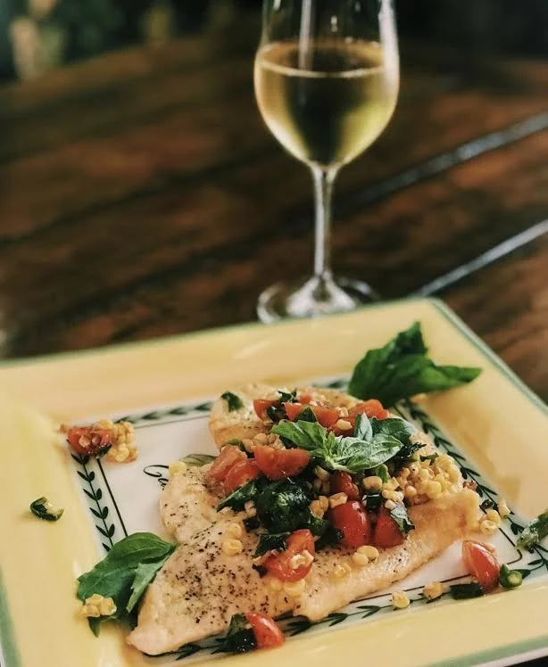 Floured Chicken with Corn Relish