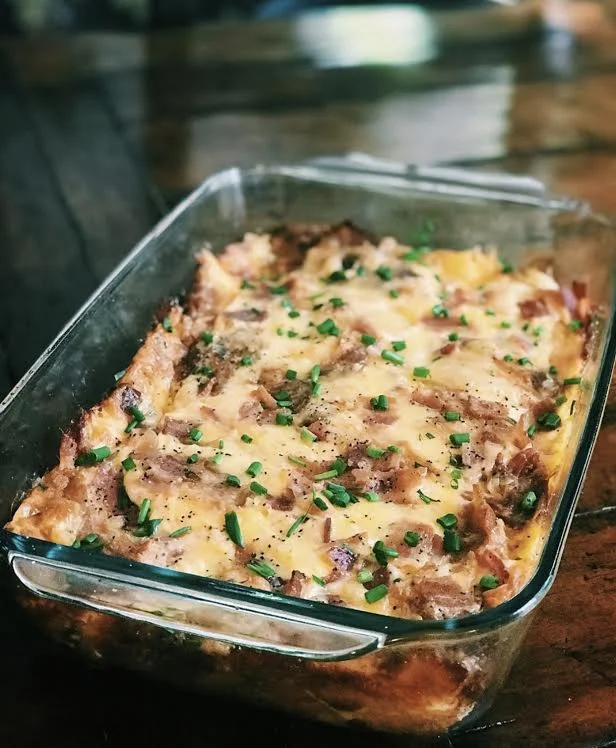 Bacon & Gouda Egg Croissant Casserole