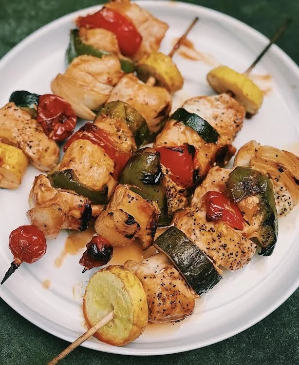 Grilled Barbecue Chicken Skewers