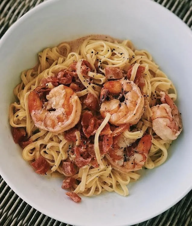 Linguine with Shrimp & Creamy Tomato Sauce