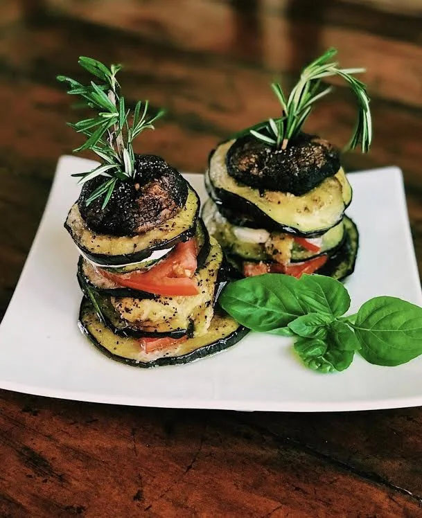 Eggplant Zucchini Napoleons