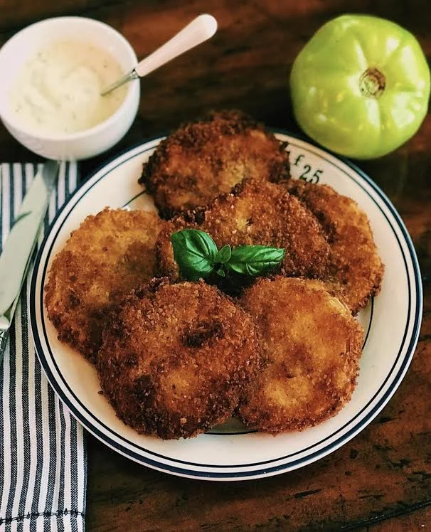 Fried Green Tomatoes with Spicy Aioli
