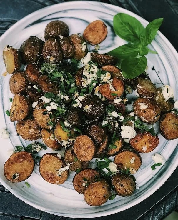 Oven Roasted Herb & Gorgonzola Potatoes