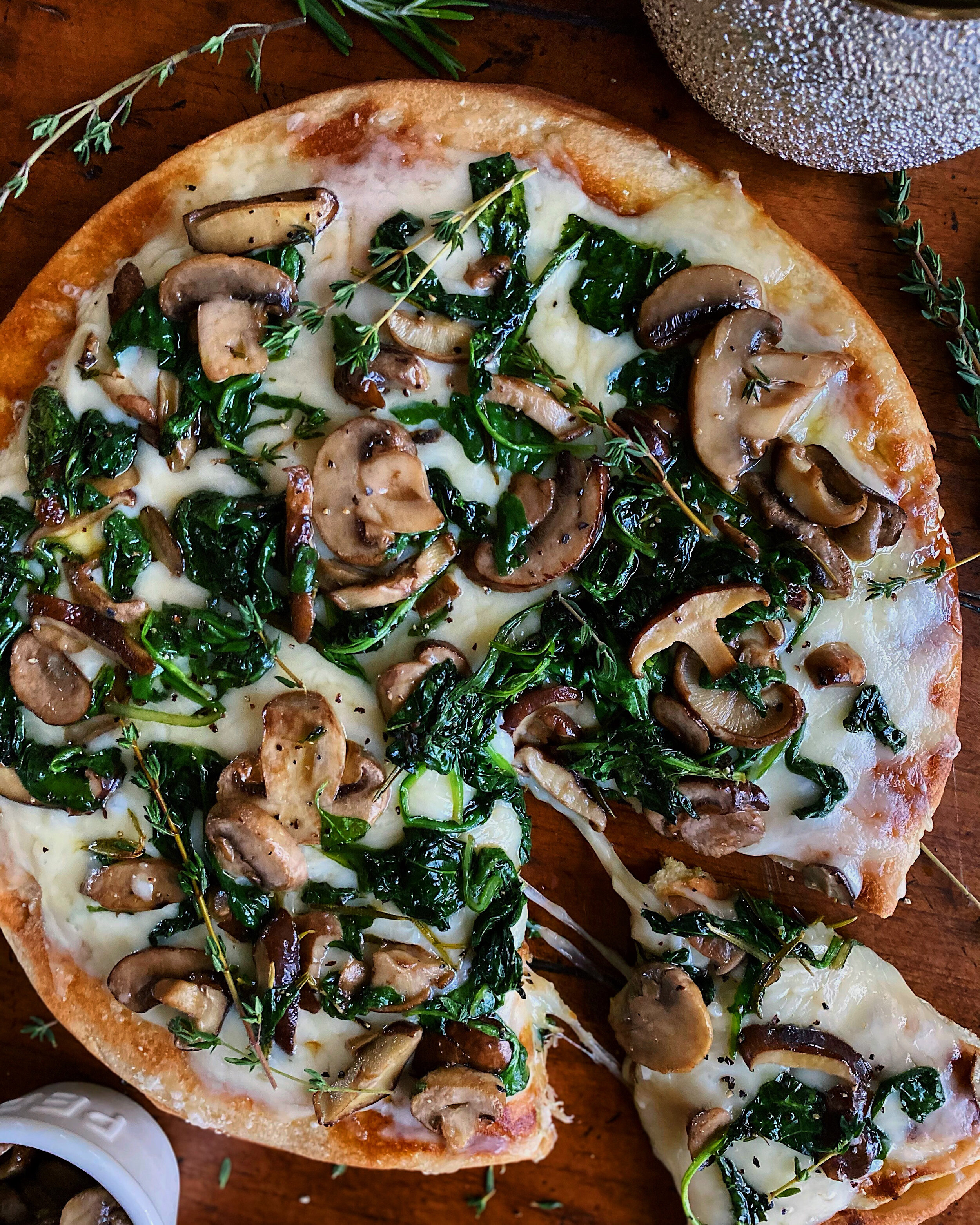 Swiss Chard &amp; Wild Mushroom Grilled Pizza