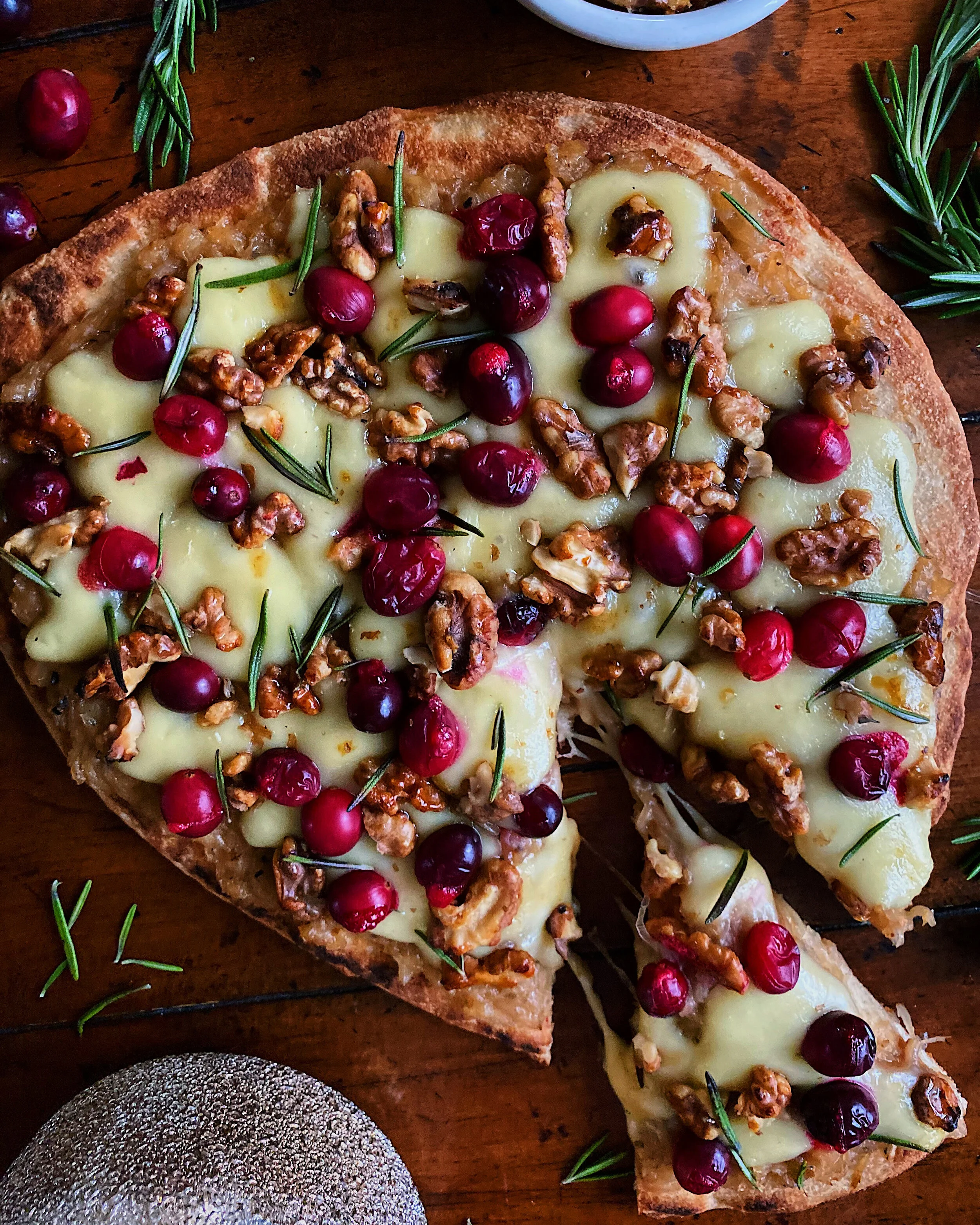 Cranberry Brie Grilled Pizza