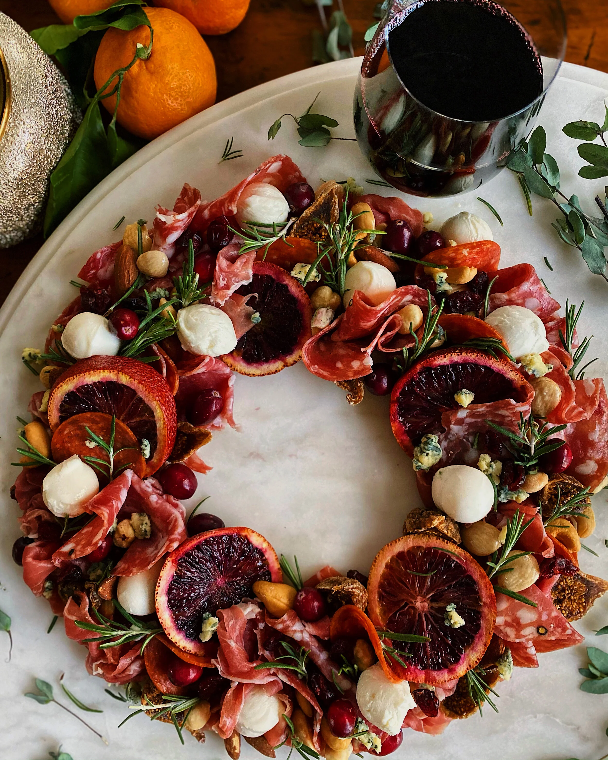 Christmas Antipasto Wreath