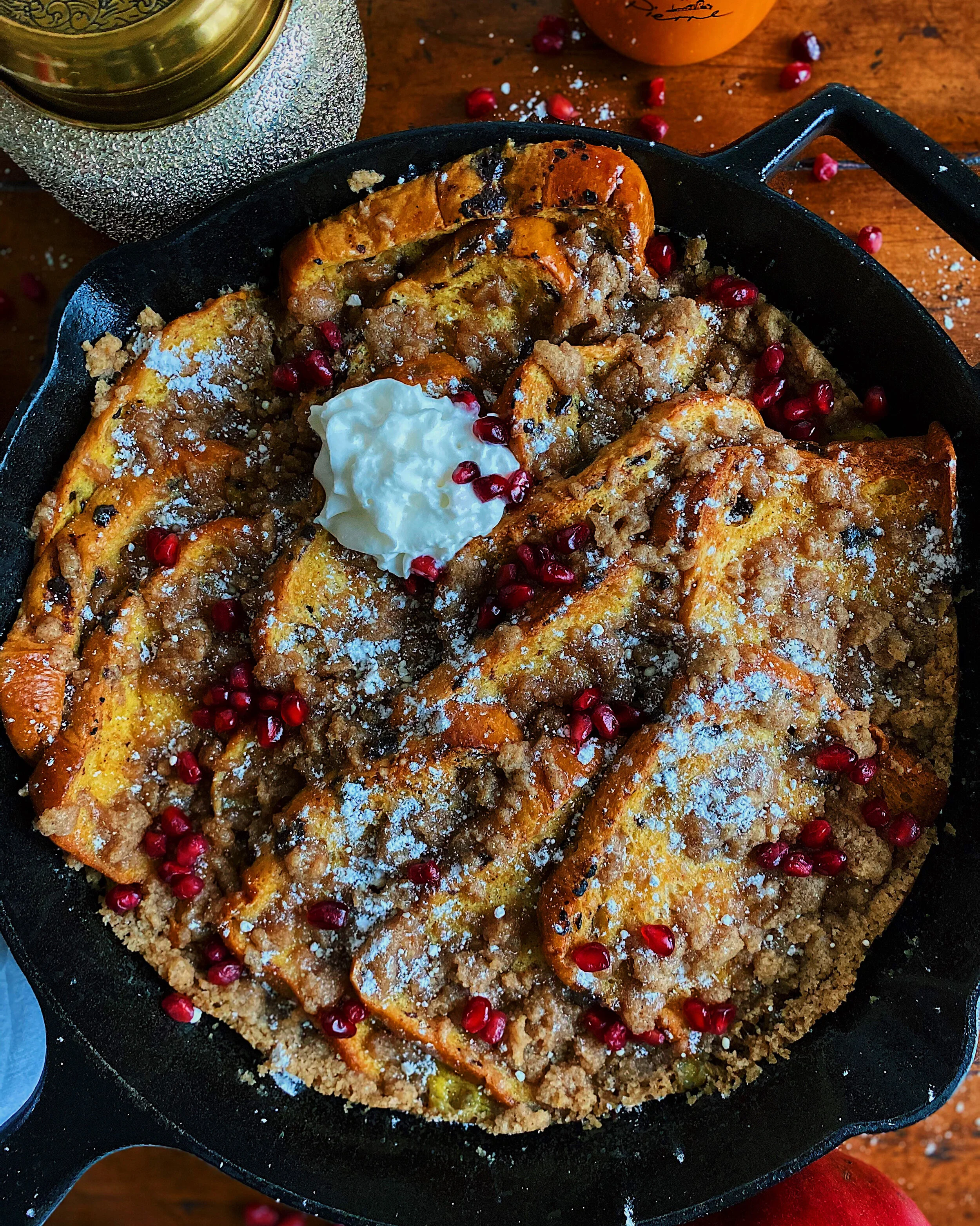 Eggnog Chocolate Chip French Toast Bake