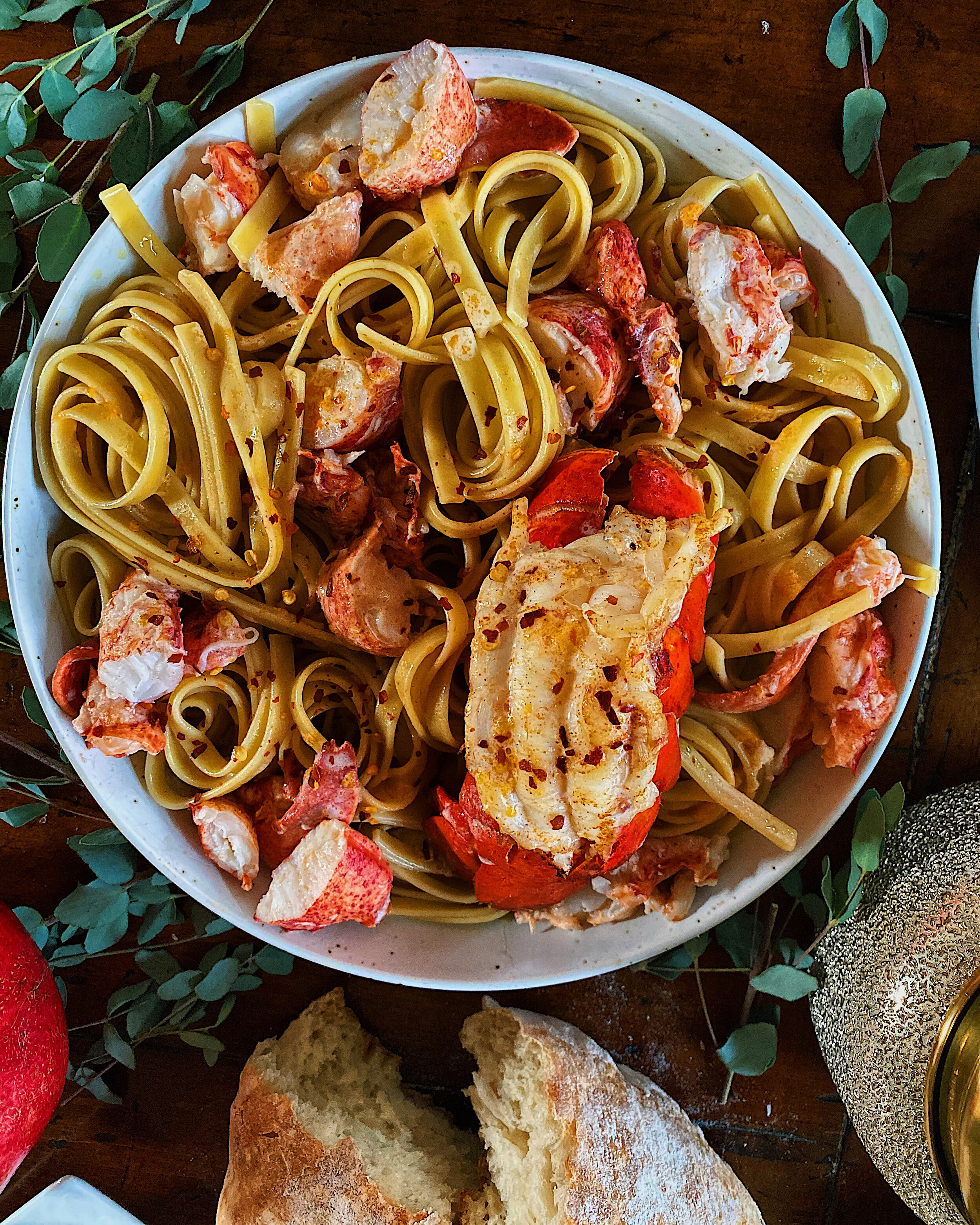 Creamy Herb Lobster Fettuccine