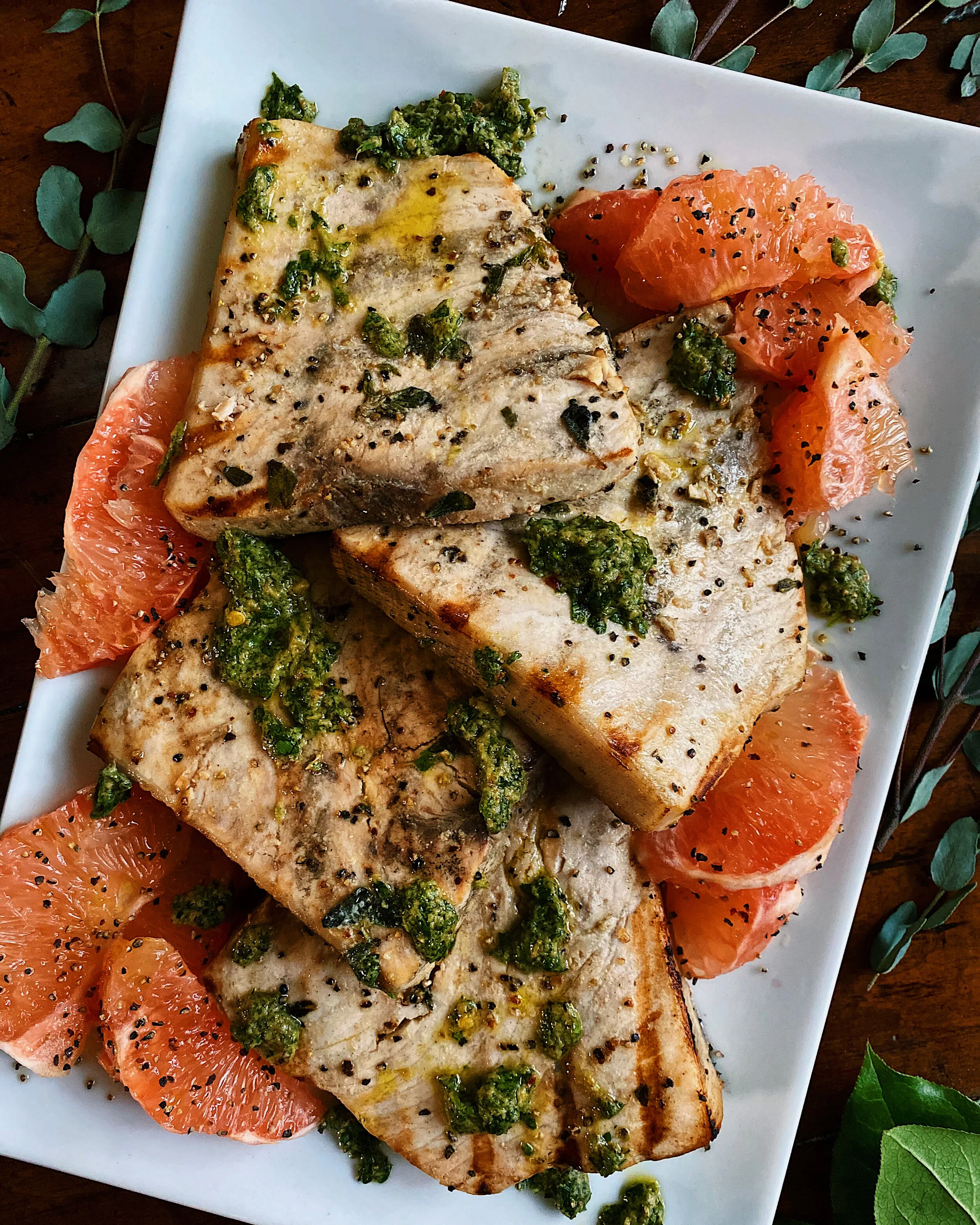 Citrus Swordfish with Chimichurri