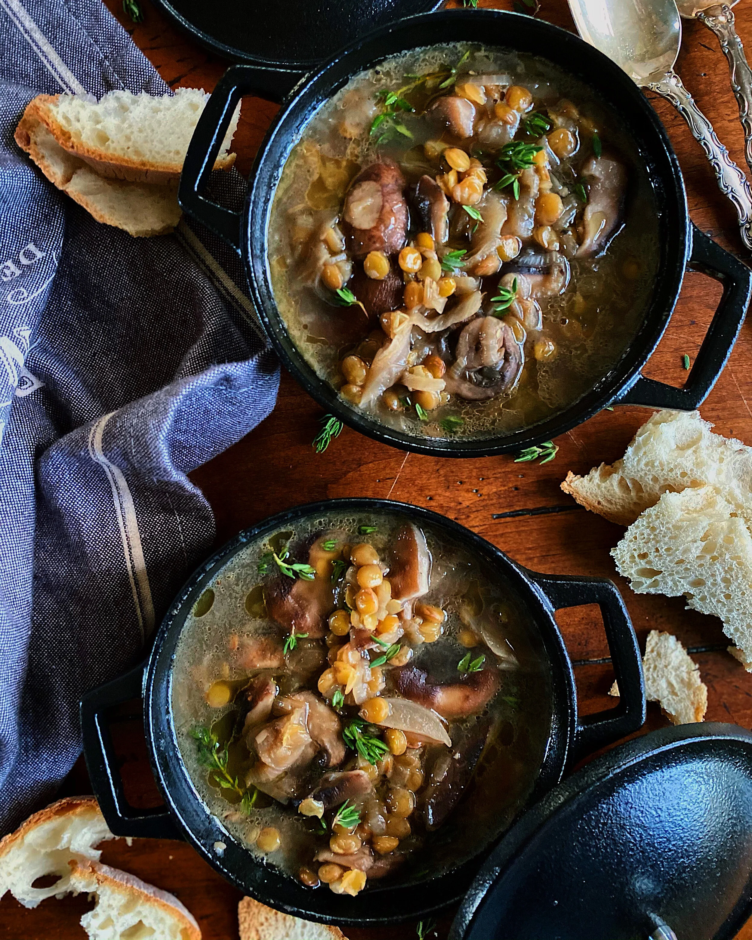French Onion Herby Mushroom Soup
