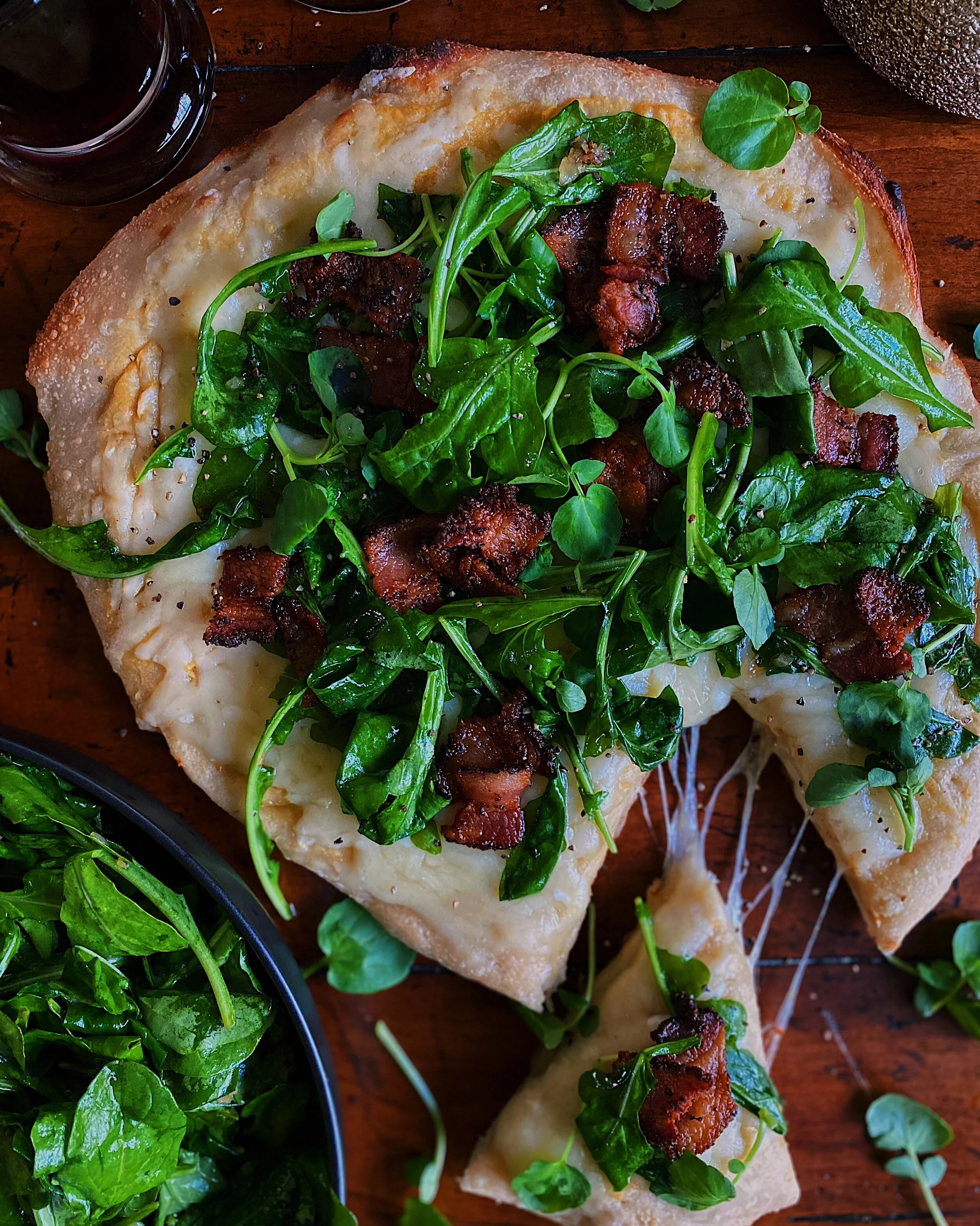 Arugula Salad Grilled Pizza