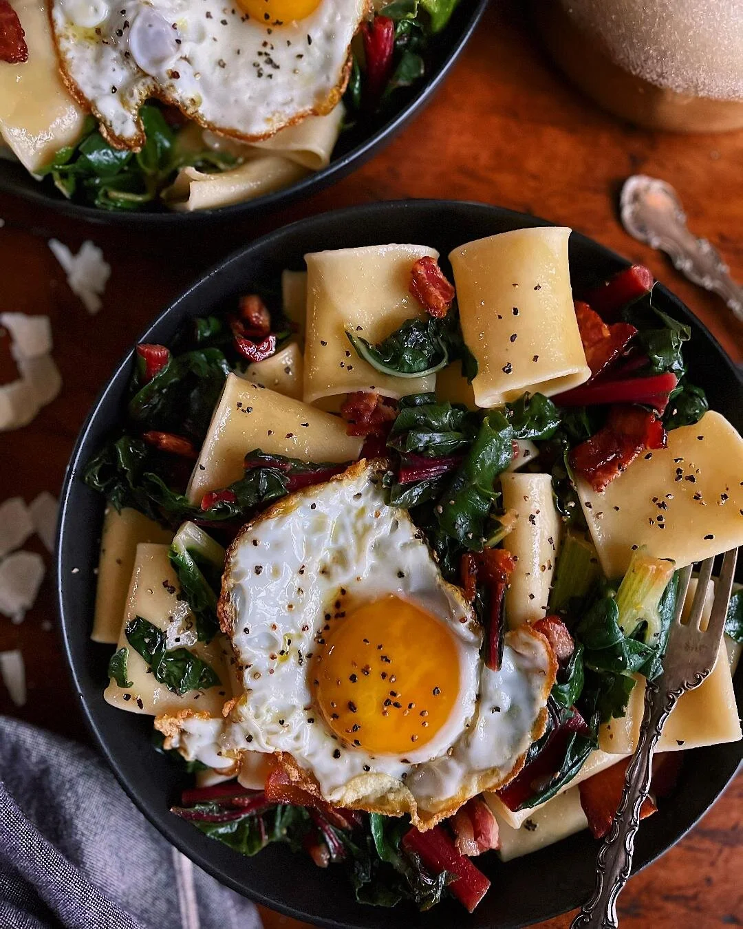 Rigatoni with Winter Greens & Bacon