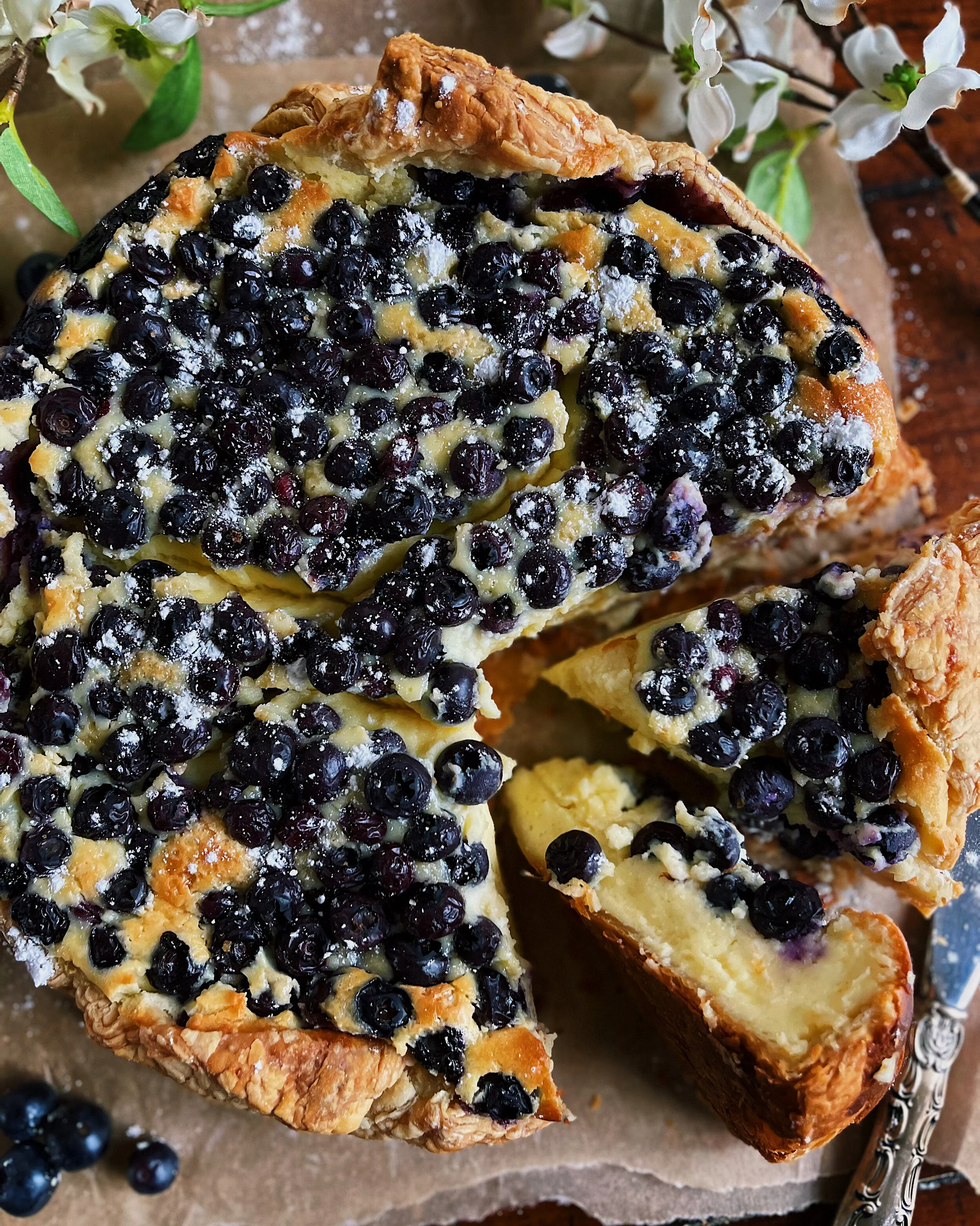 Blueberry Basque Cheesecake