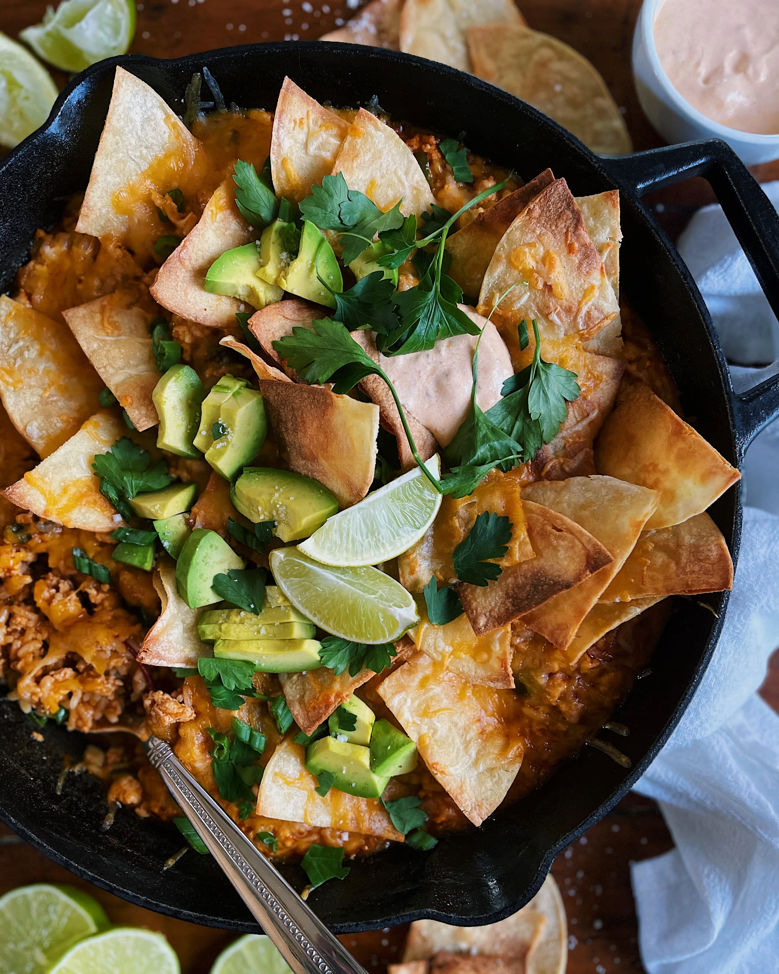 Chipotle Chicken Nacho Skillet