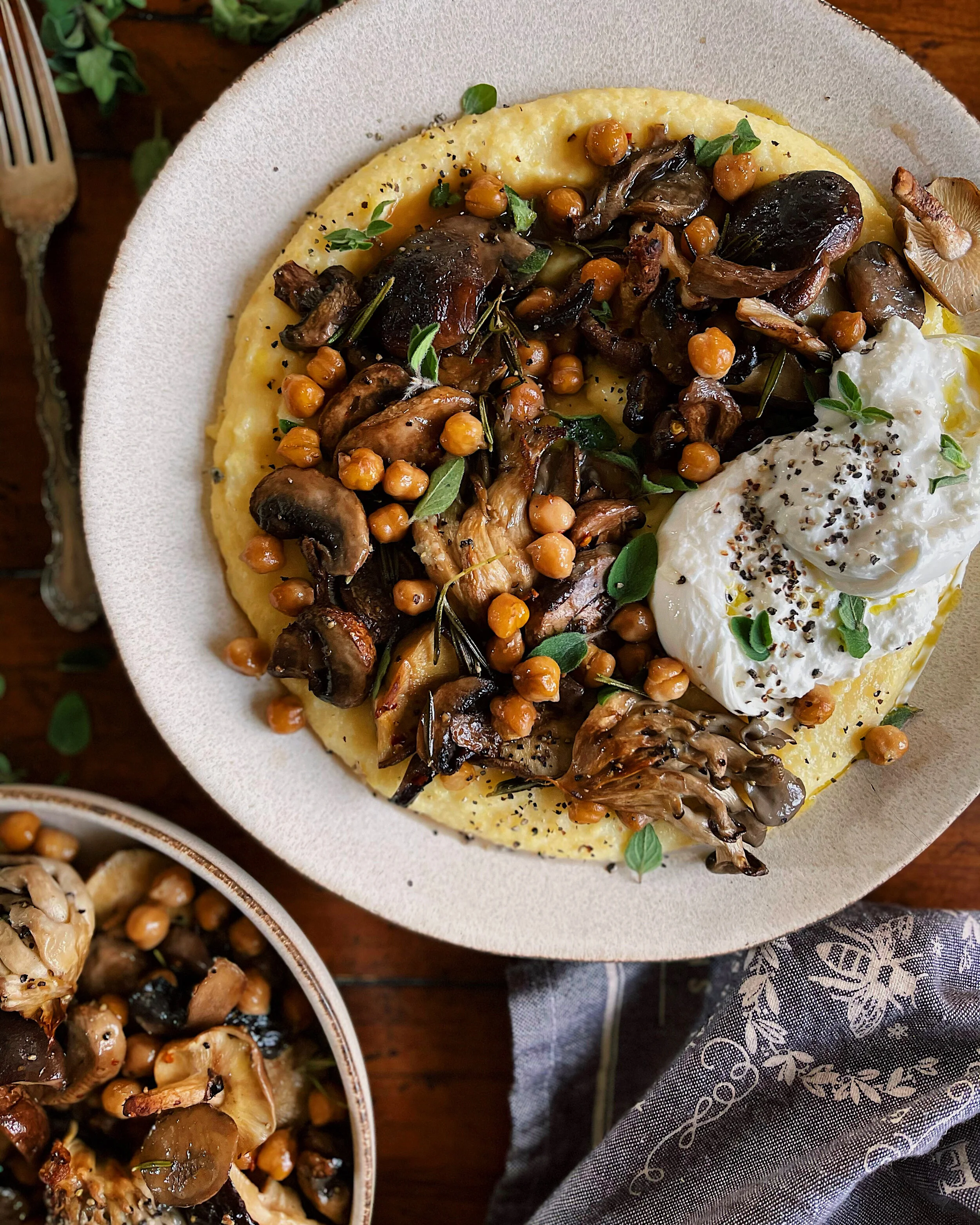 Wild Mushroom &amp; Chickpea Polenta