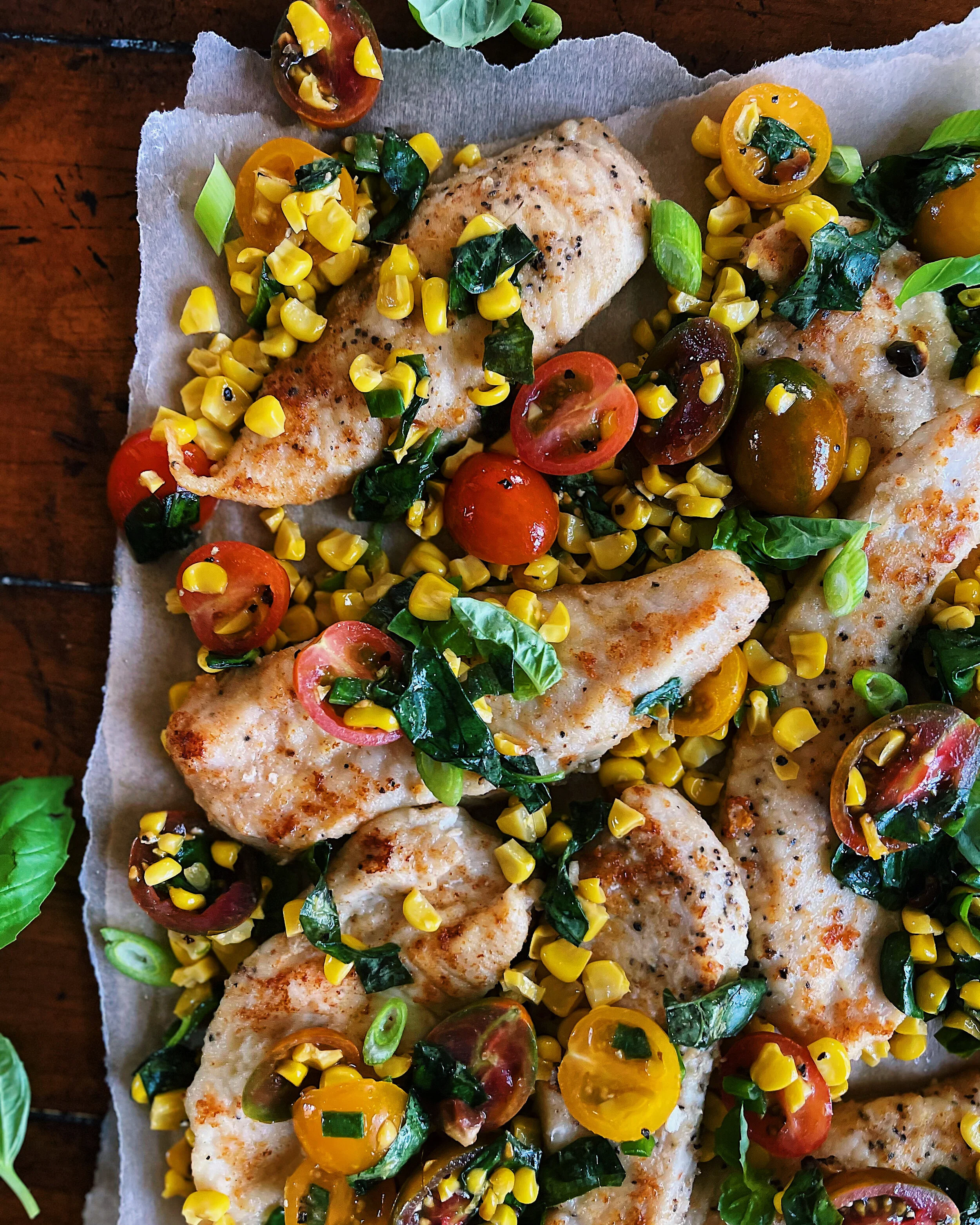 Sautéed Chicken with Tomato Corn Salsa