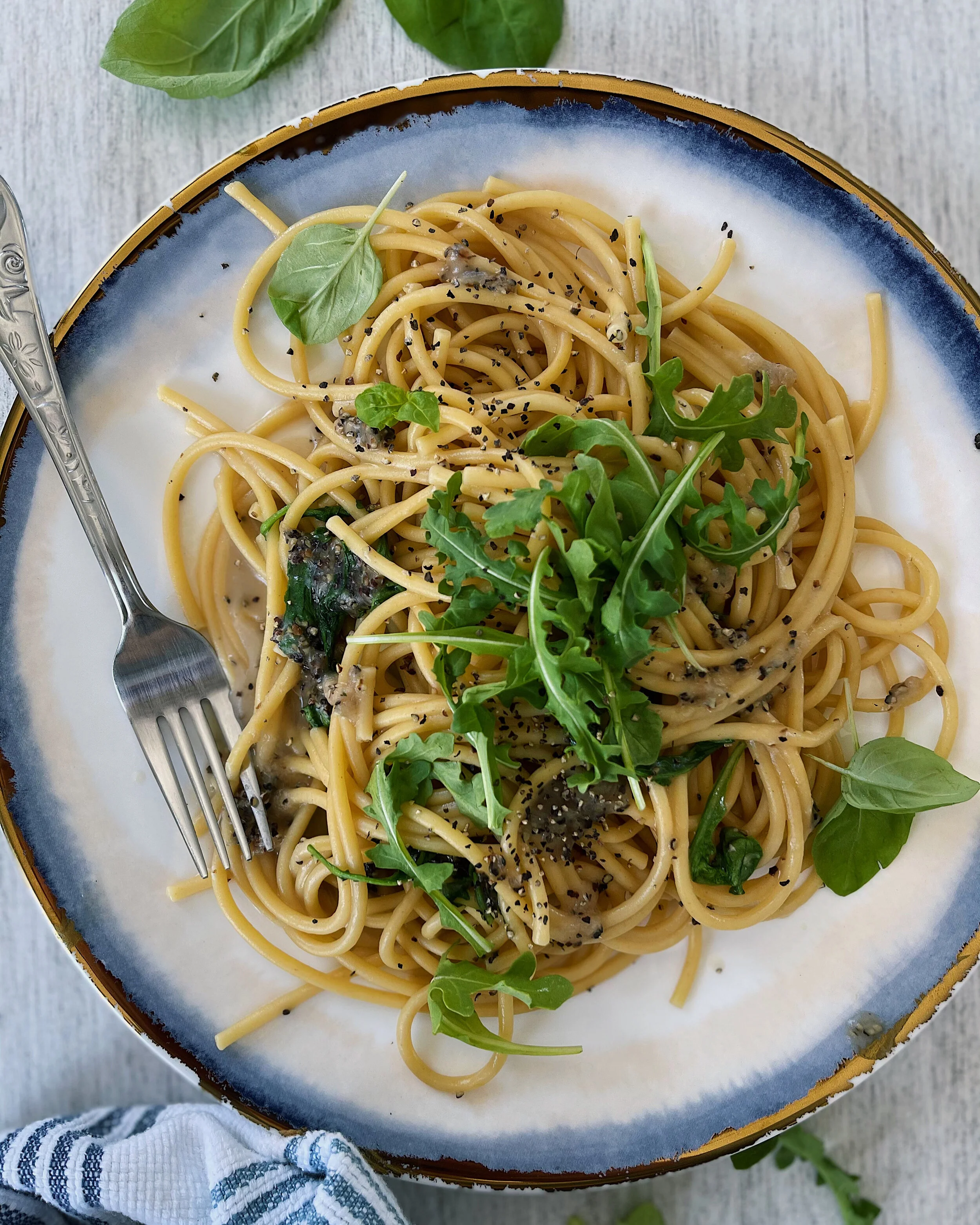 Cacio e Pepe with Arugula