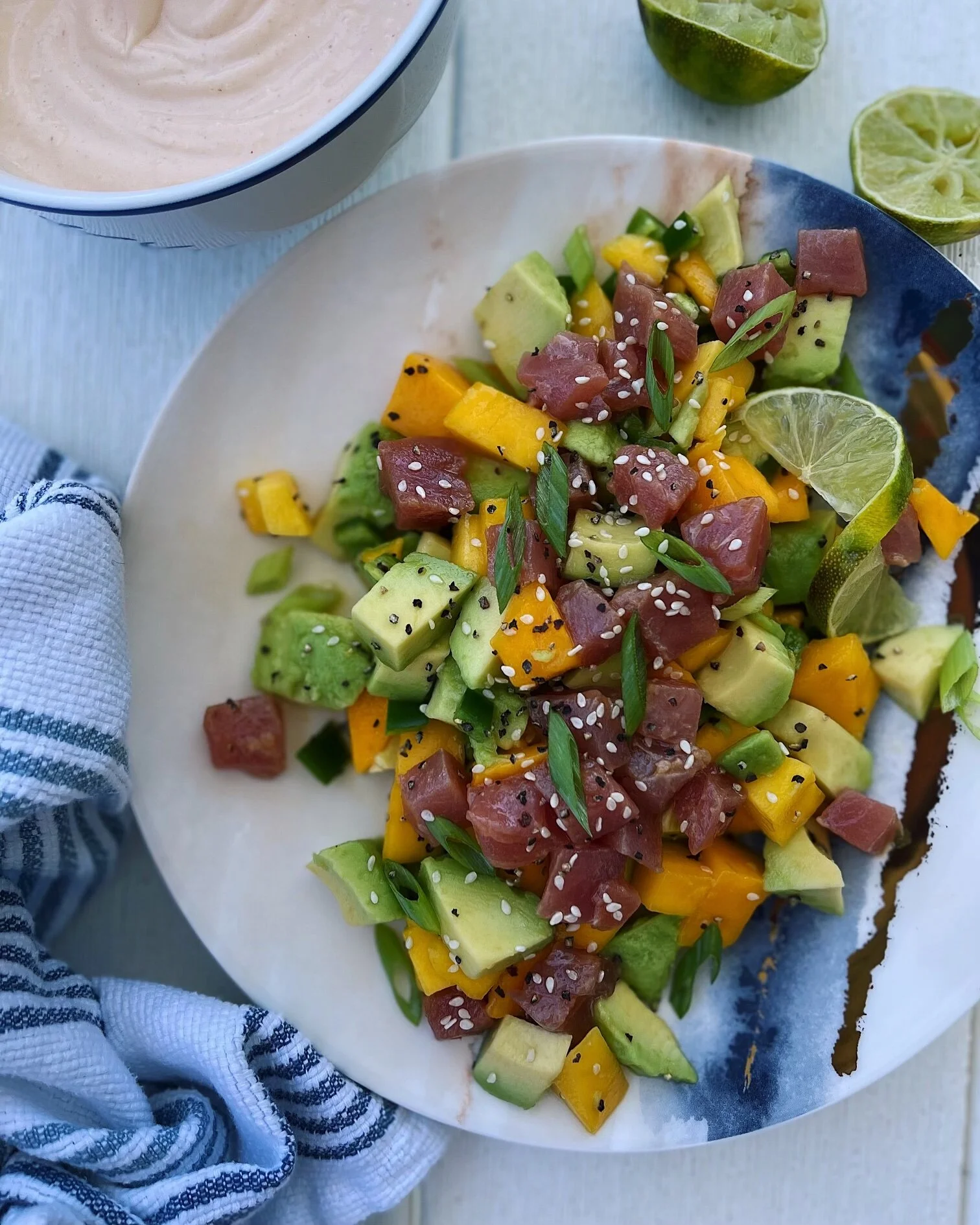 Ahi Tuna Poke with Mango Salsa