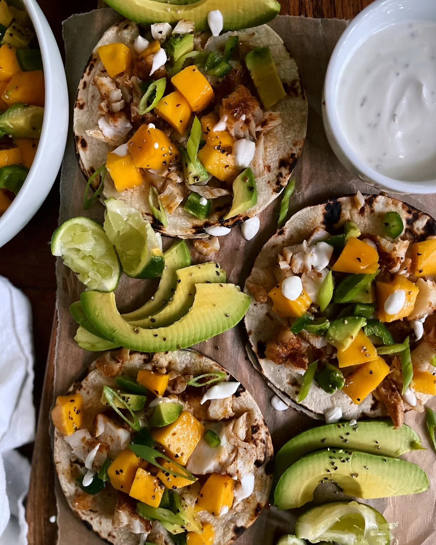Chipotle Fish Tacos with Mango Avocado Salsa