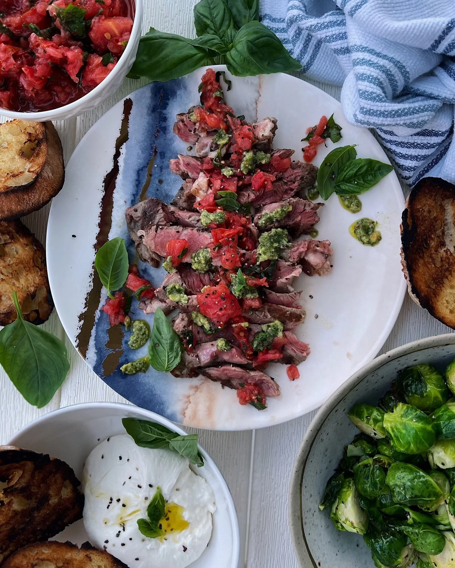 Bruschetta Steak with Chimichurri