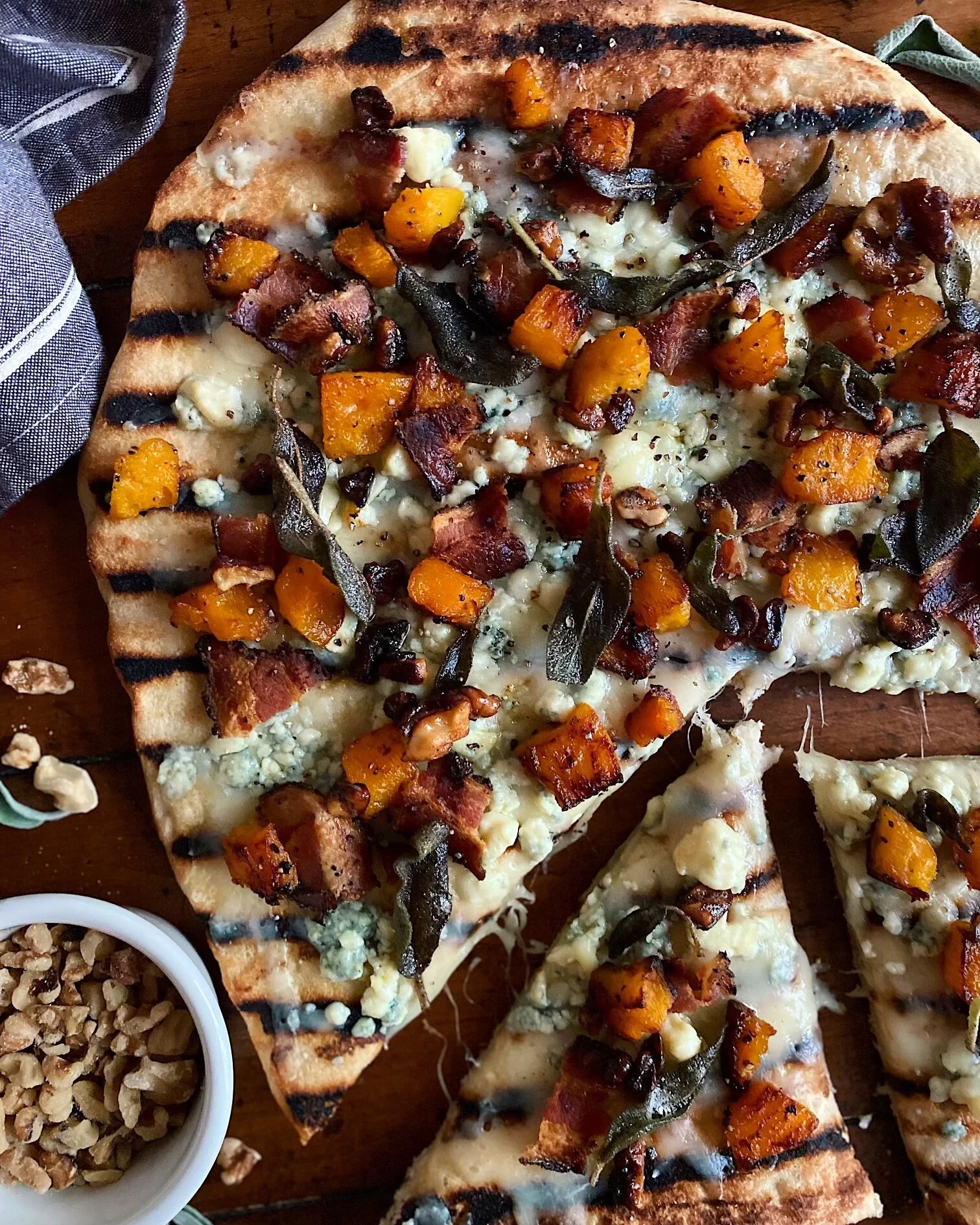 Roasted Butternut Squash &amp; Brown Butter Walnut Sage Pizza