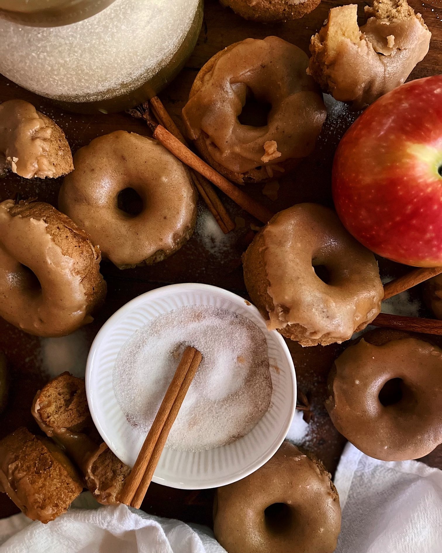 Baked Apple Butter Cider Doughnuts
