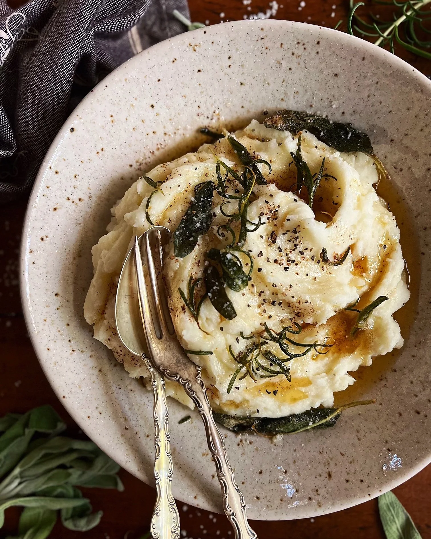 Herby Brown Butter Mashed Potatoes