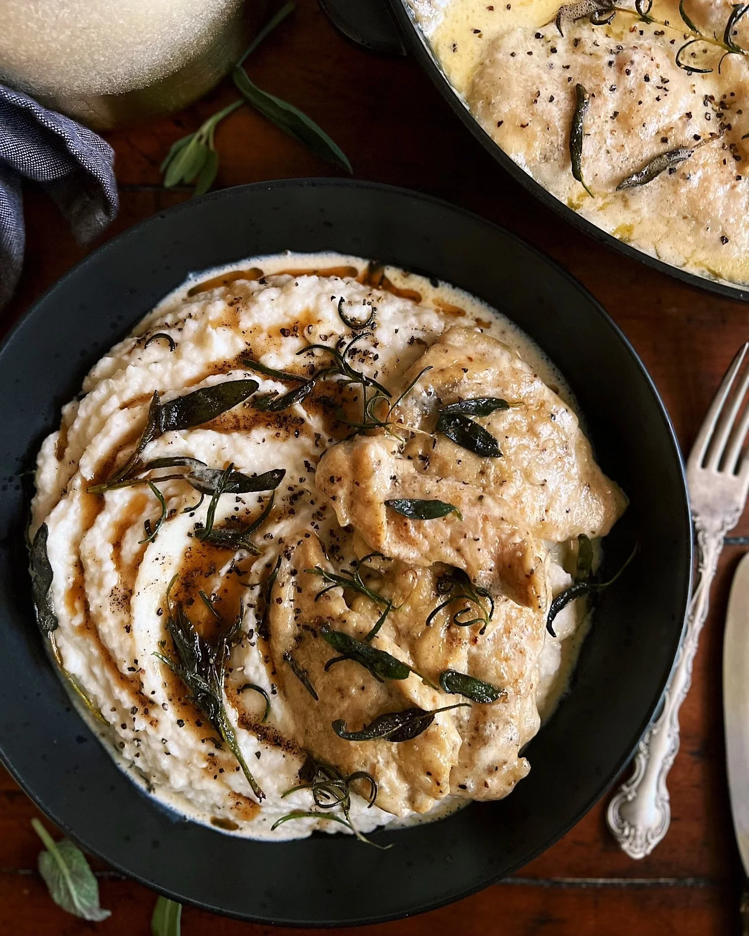 Sautéed Chicken in Brandy Cream Sauce