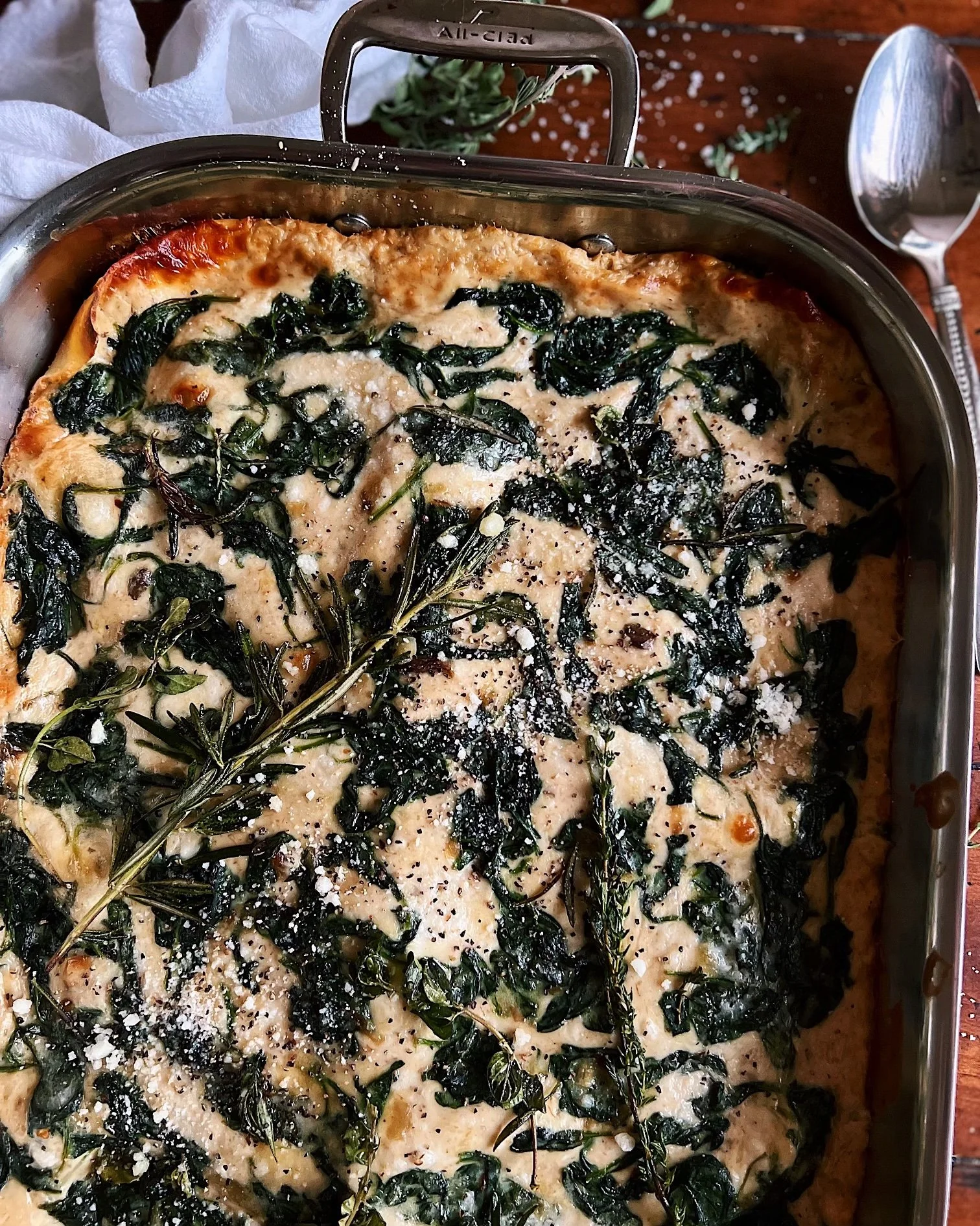 Creamy Porcini Mushroom &amp; Spinach Lasagna