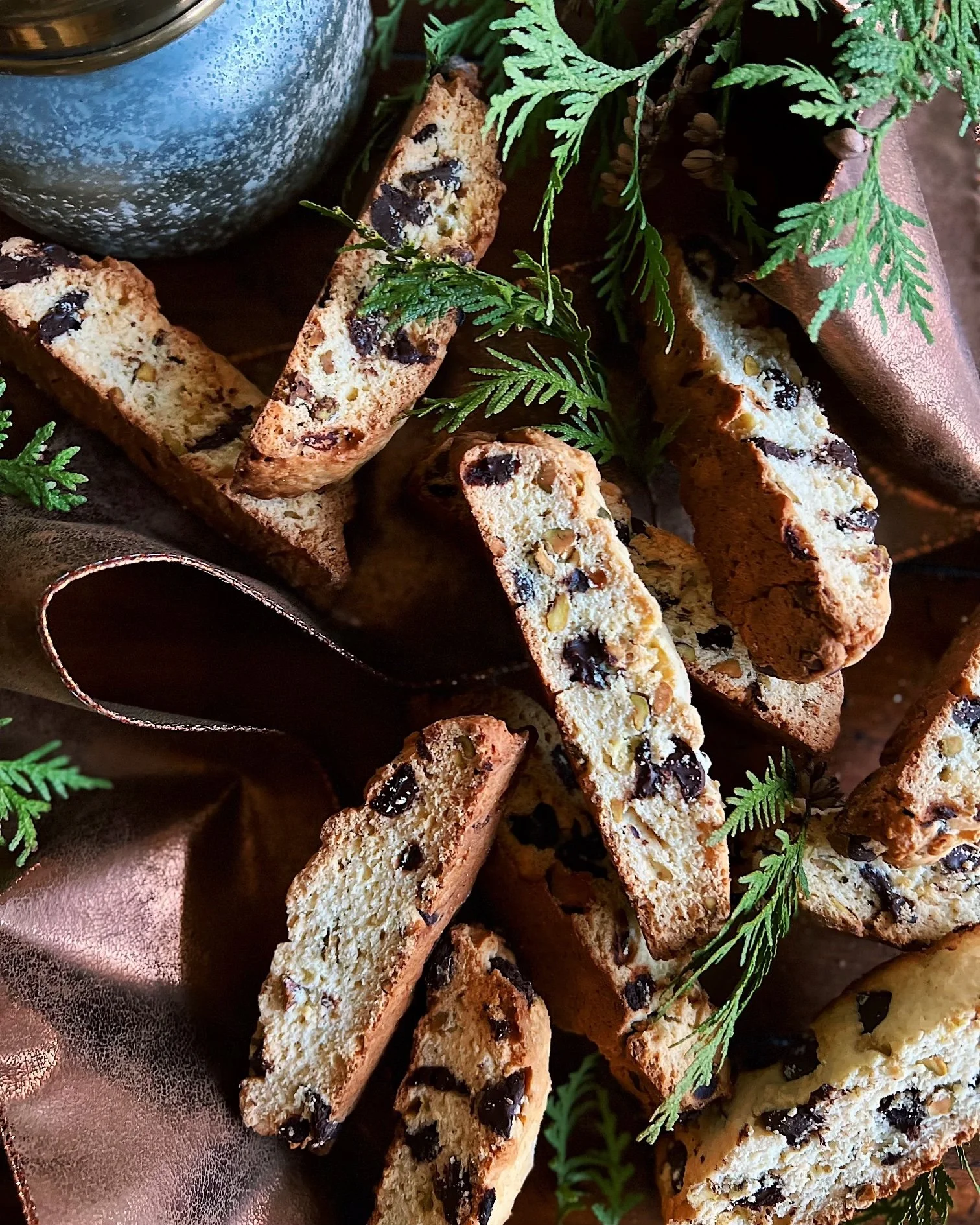 Pistachio Cannoli Biscotti