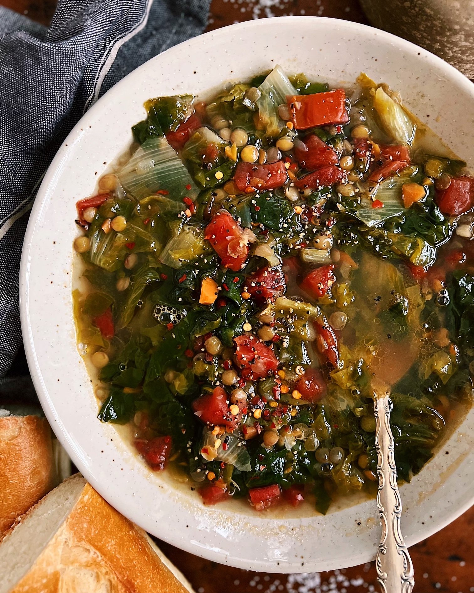 Lentil &amp; Escarole Soup