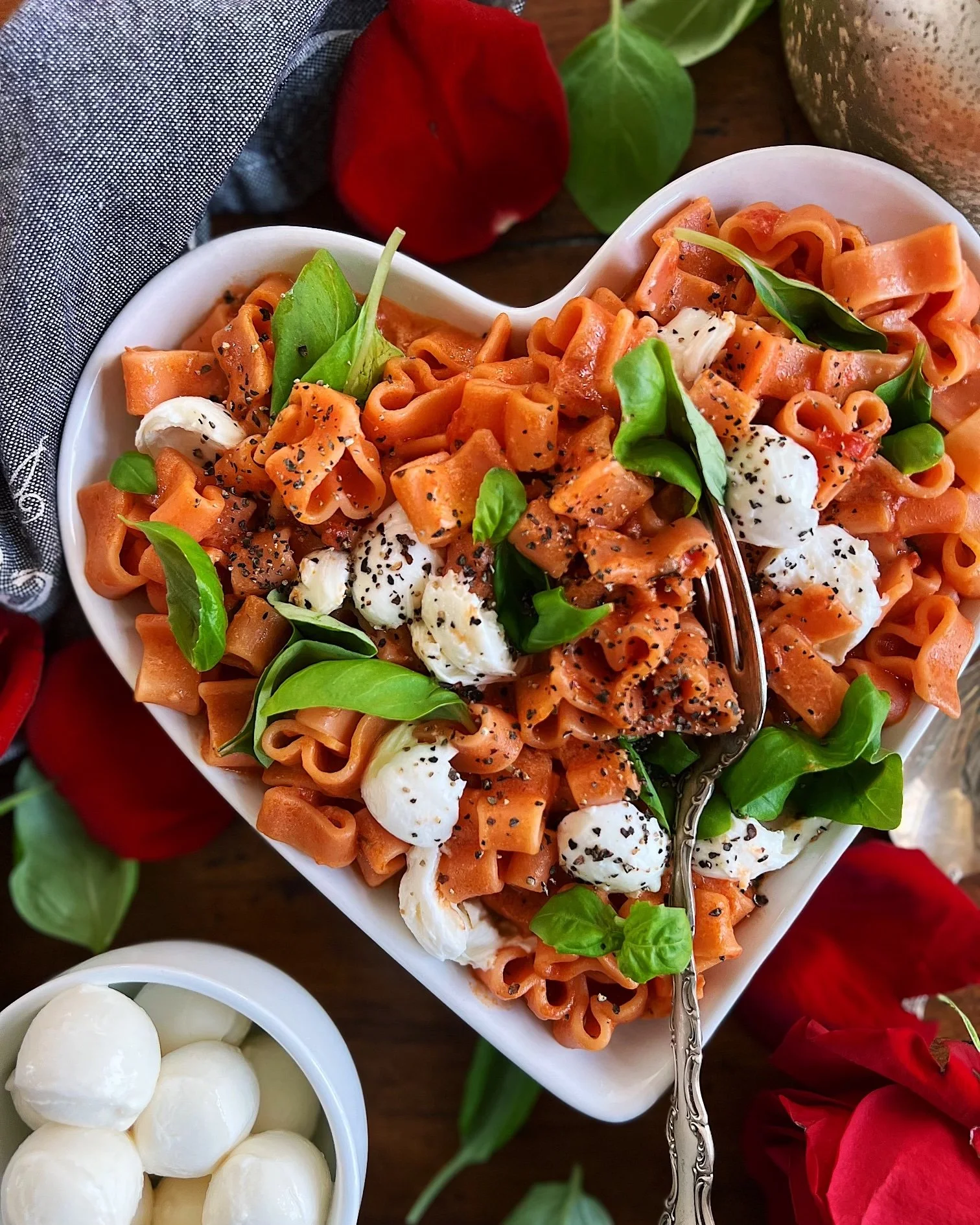 Heart Shaped Pasta in a Blush Cream Sauce