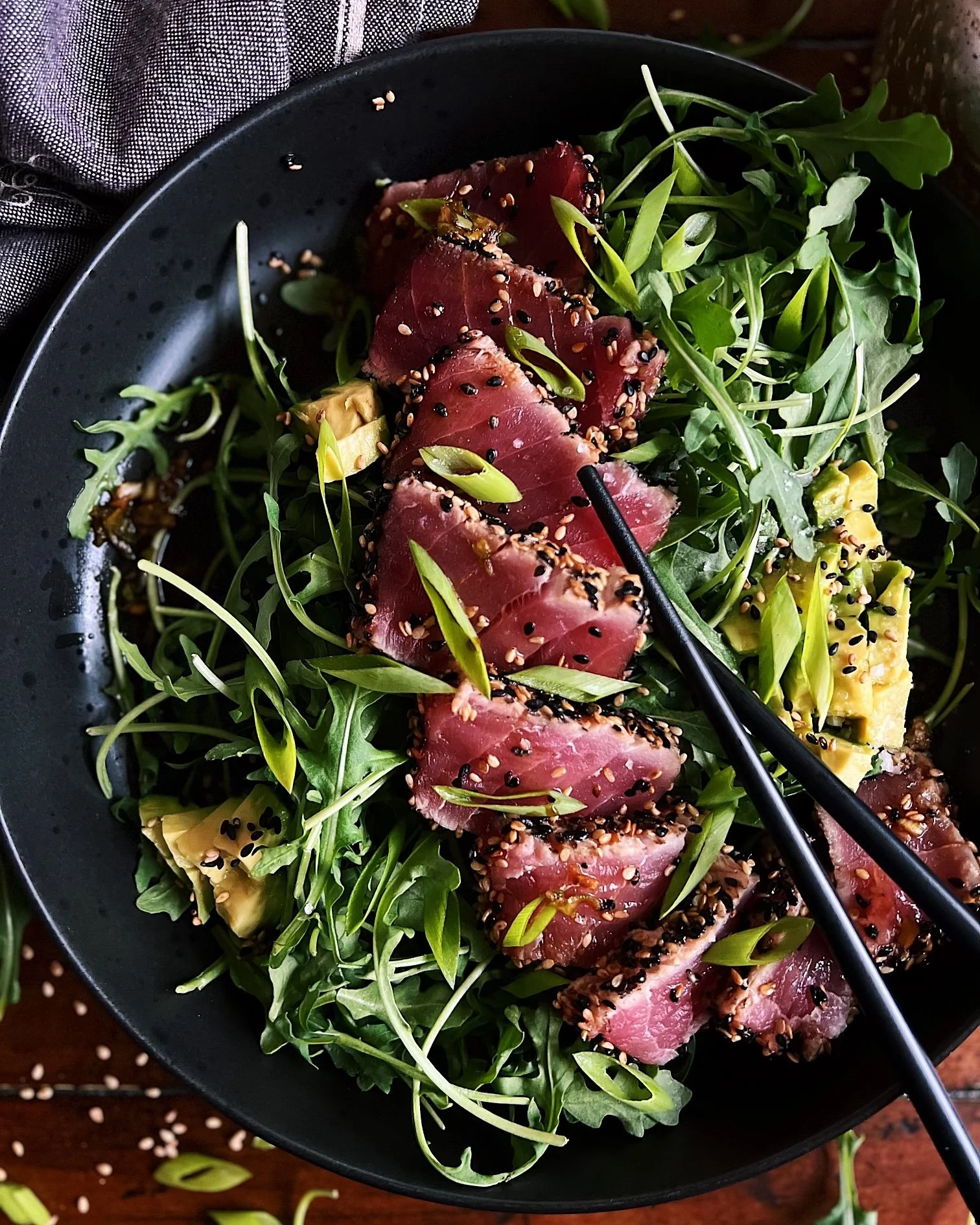 Sesame Crusted Ahi Tuna Salad