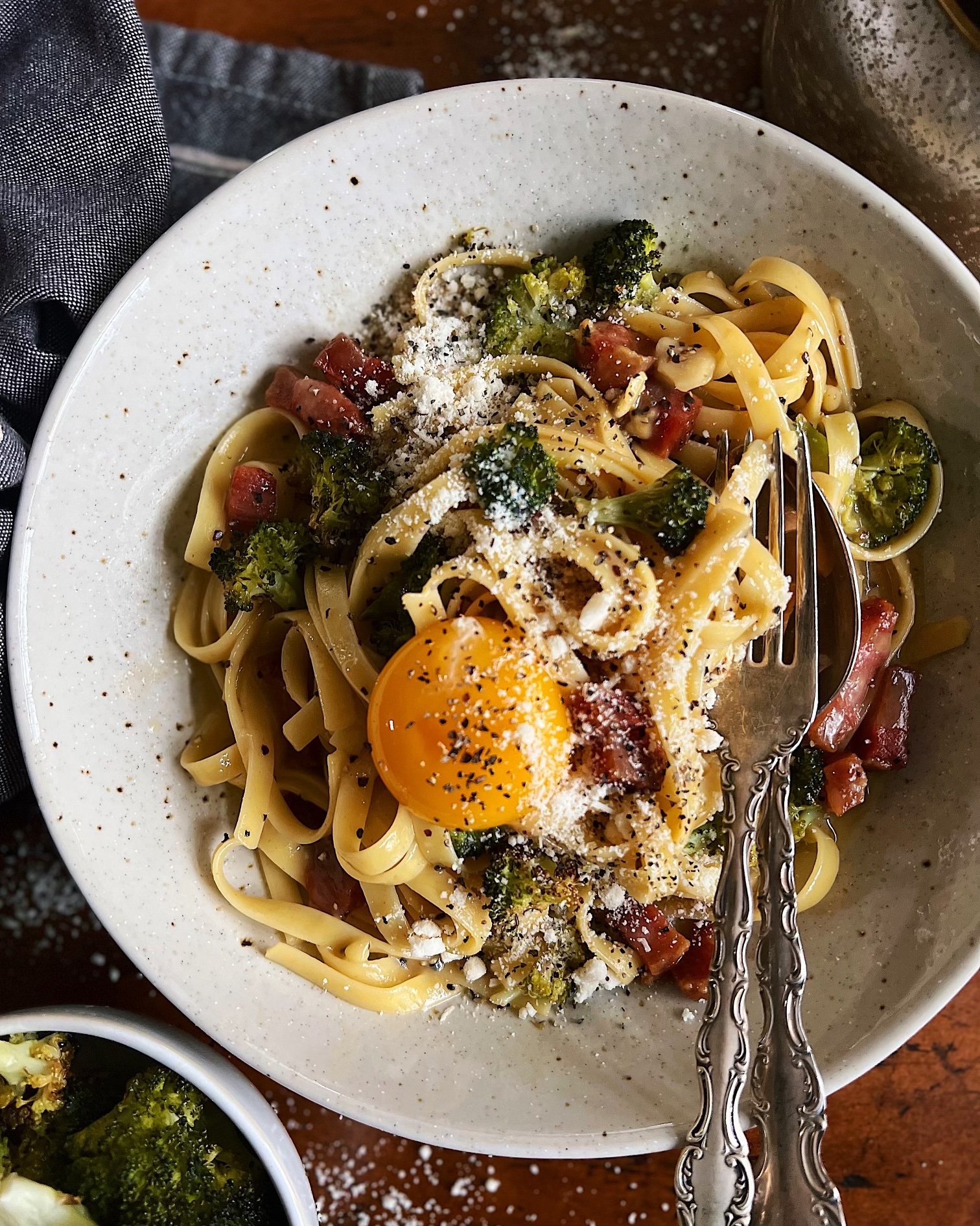 Roasted Broccoli Carbonara